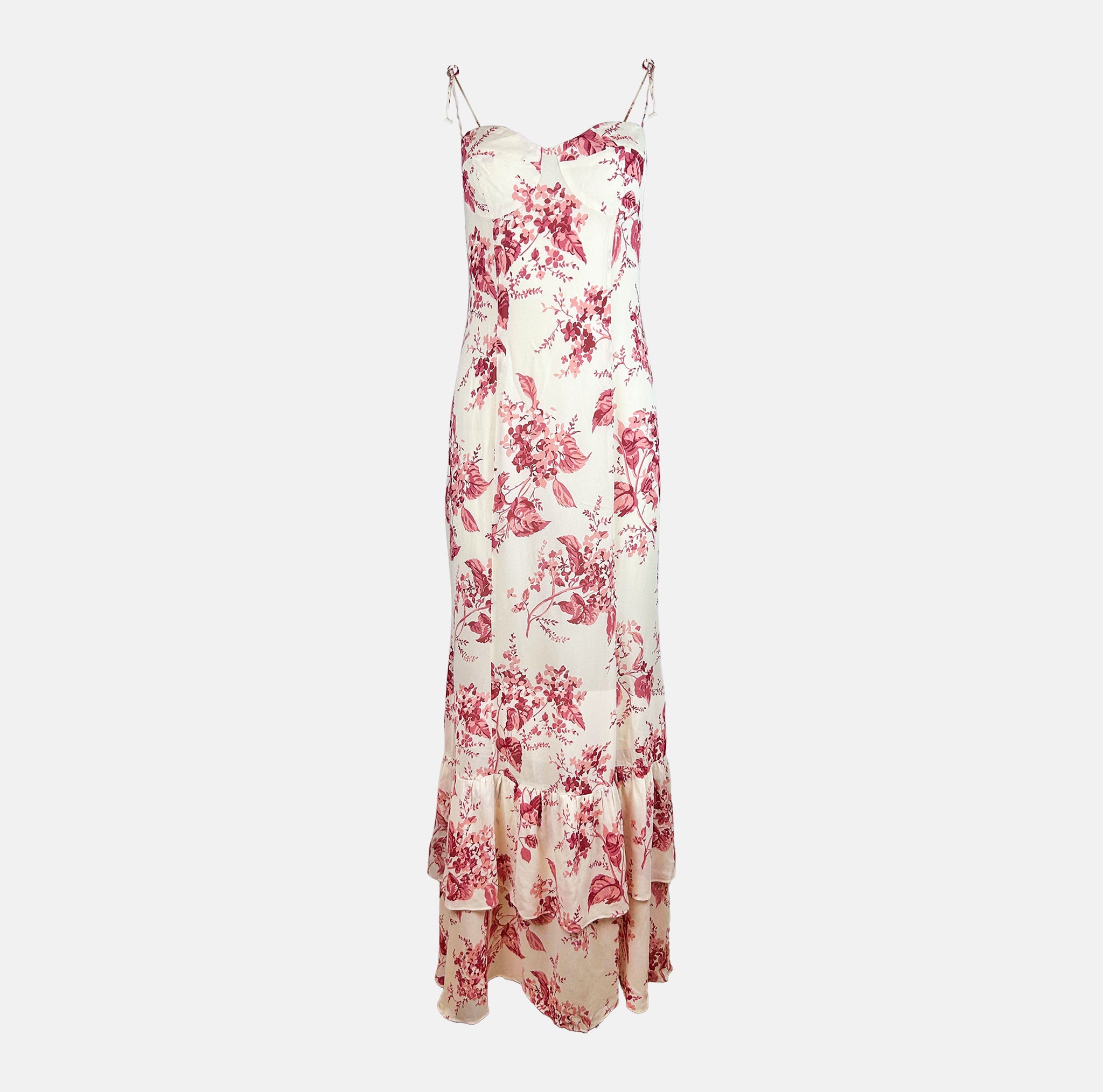 Rent Reformation Fallon Maxi Dress Floral Georgette Versatile Rent Reformation Fallon Maxi Dress Floral Georgette Versatile