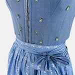 Rent the Berwin & Wolff Cute Dirndl with striped floral apron and hook‑and‑eye closure, rental dirndl via Versatile