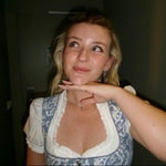 Rented Dirndl for Oktoberfest on Versatile OTM. Traditional Classic Dirndl from Berwin and Wolf high quality rentals for Oktoberfest 