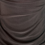 Brown one-shoulder Cumbia evening dress by Miphai detail  