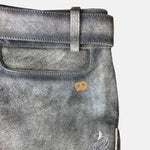 Detail shot of a Bavarian Lederhosen - rent your premium quality Lederhosen in Munich for Oktoberfest 