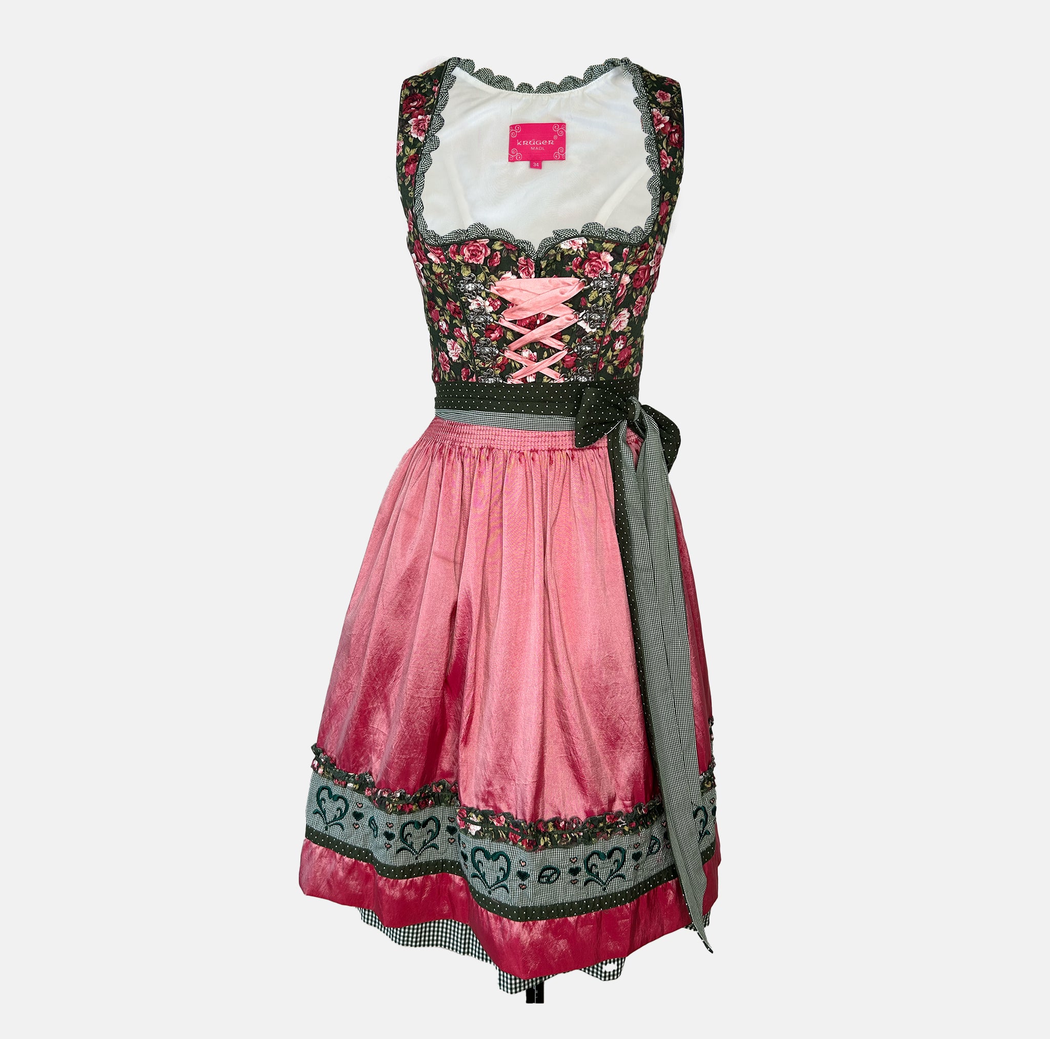 Dirndl dress rental in Munich or online—rent our bold Krüger Dirndl at a great price. Perfect for Oktoberfest. Book your dirndl cheap now!