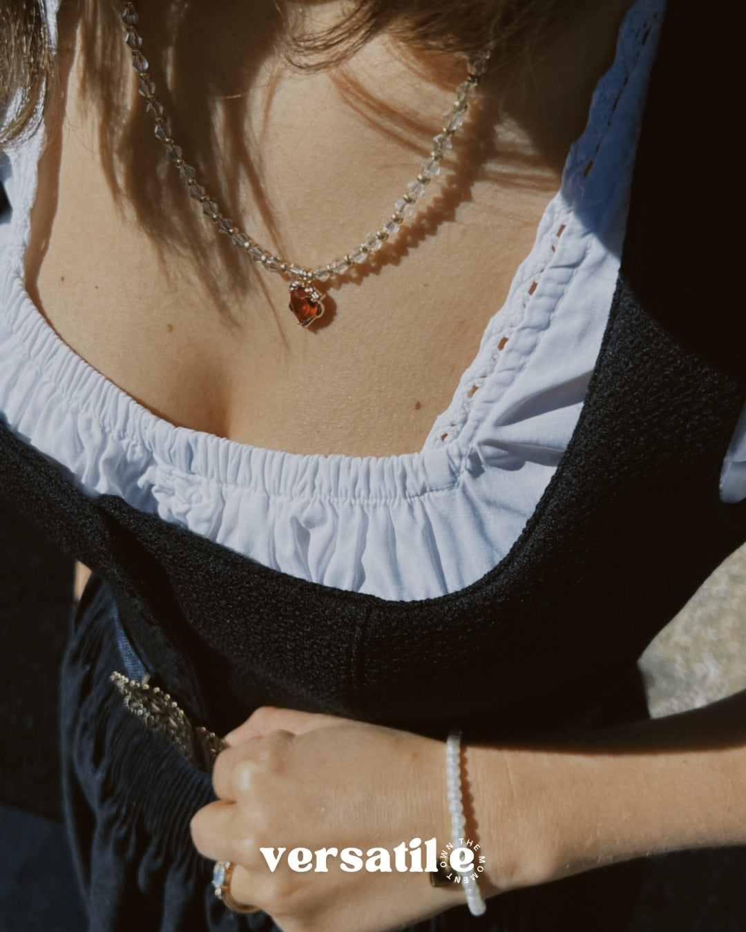 Elegant Gottseidank Monika premium dirndl with black linen bodice, full indigo denim skirt and antique-style buckle—available for Oktoberfest rental in Munich.