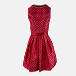Red traditional Krüger Dirndl dress for rent in Munich at Versatile 