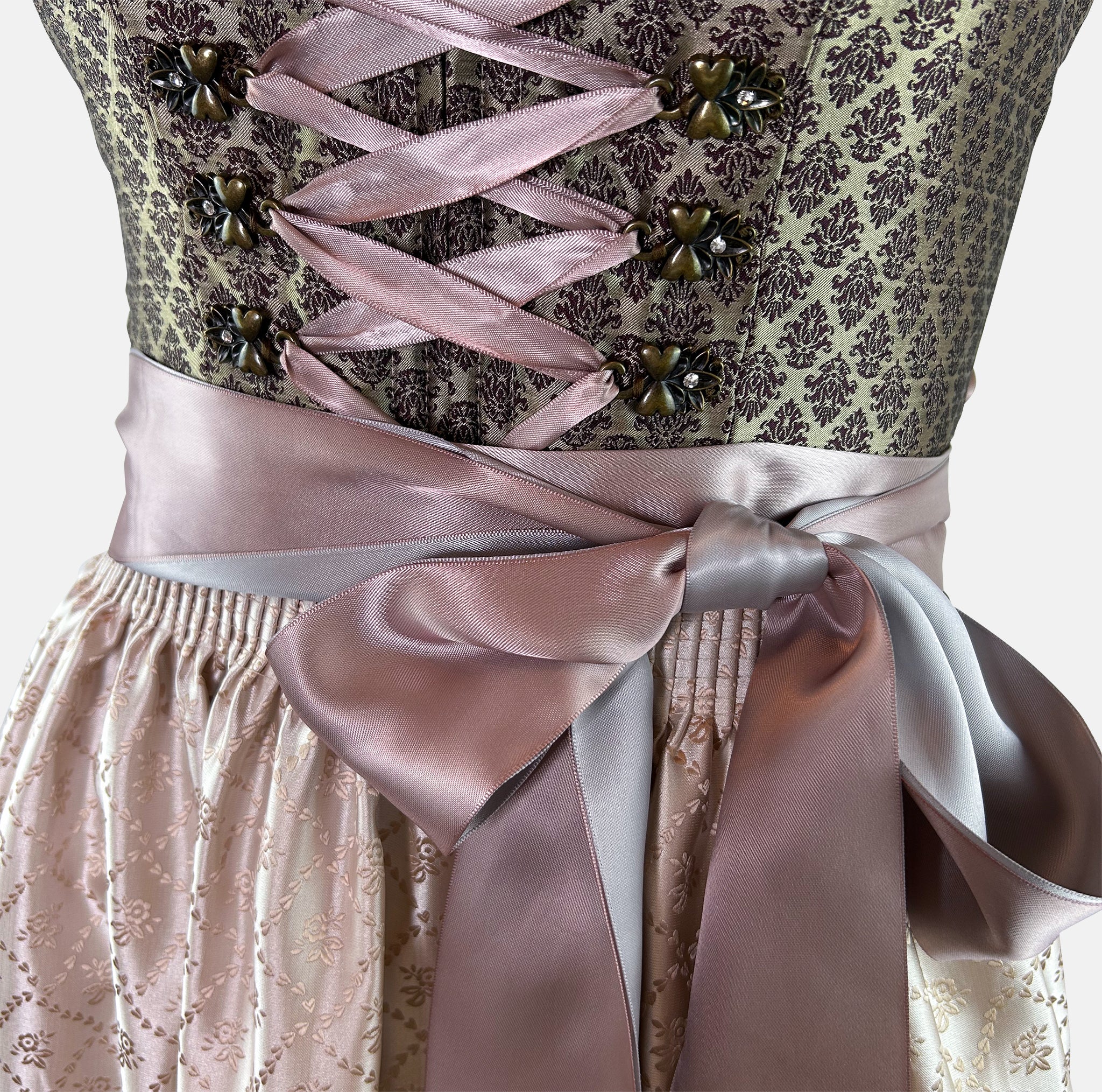Affordable dirndl dress rental in Munich or online. Rent the elegant Krüger Dirndl Merida in bordeaux—perfect for Oktoberfest and events. Book your dirndl cheap today!