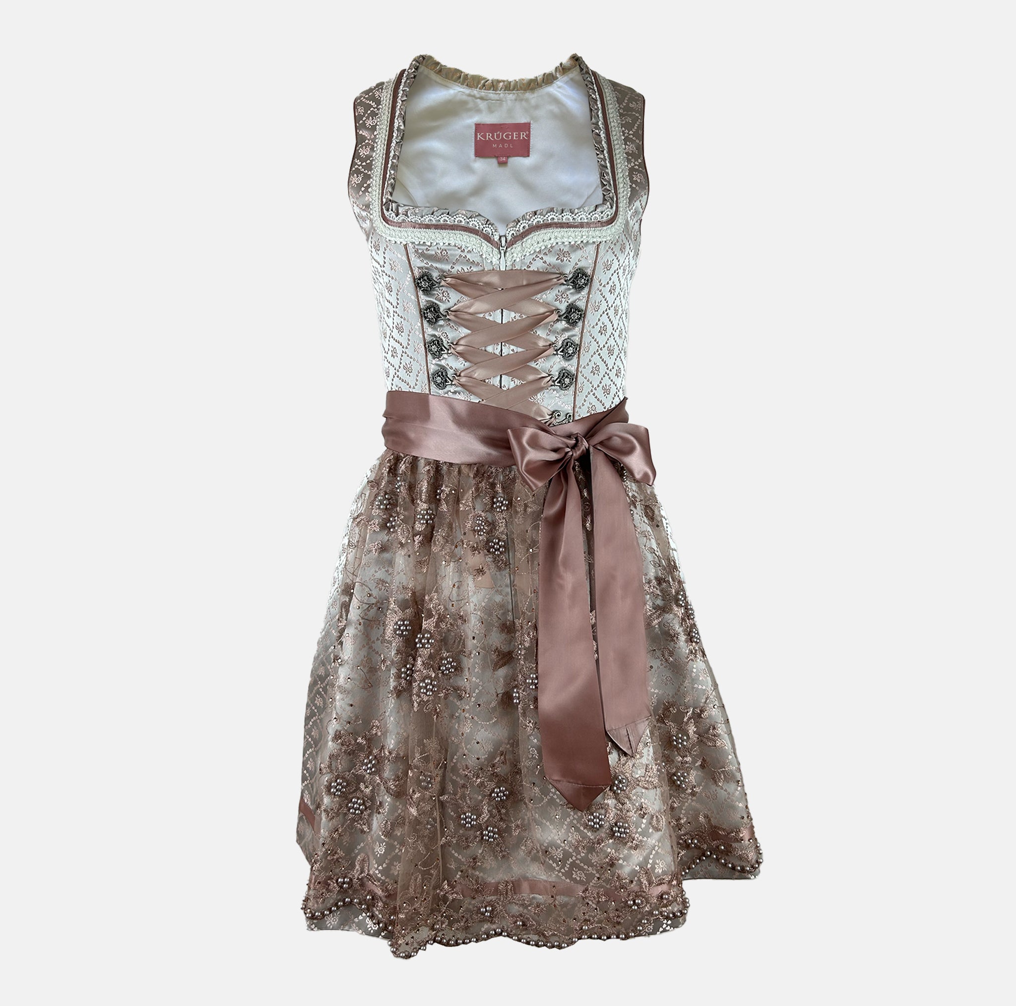 Krüger Dirndl Dress for rent in Munich. Traditional dress for Oktoberfest for rent