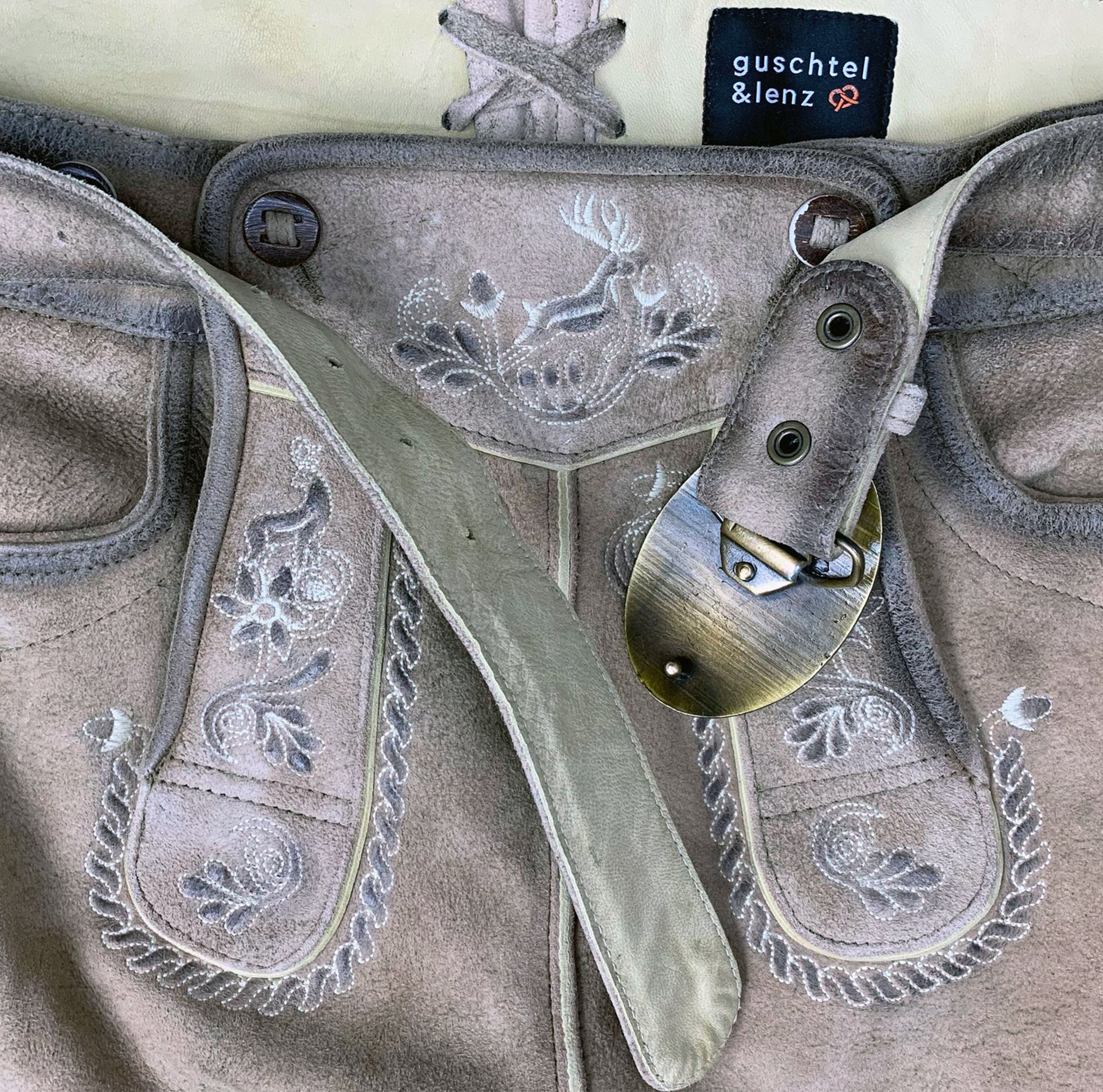 Detail of a Lederhosen - rent your premium quality Lederhosen in Munich for Oktoberfest 