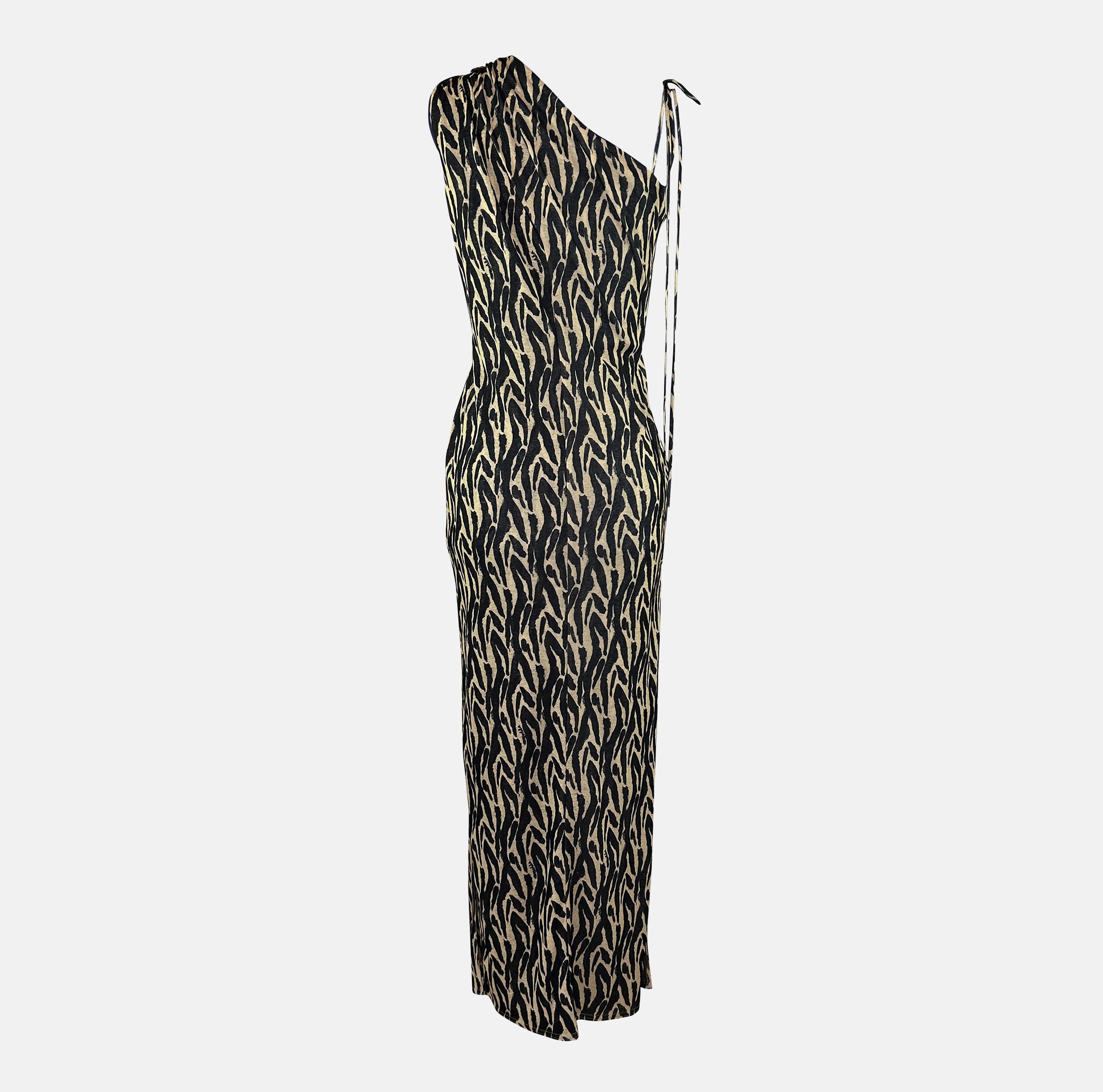 Nanushka Camille Maxi Dress Back Animal Print Wedding Guest and Party Dress 