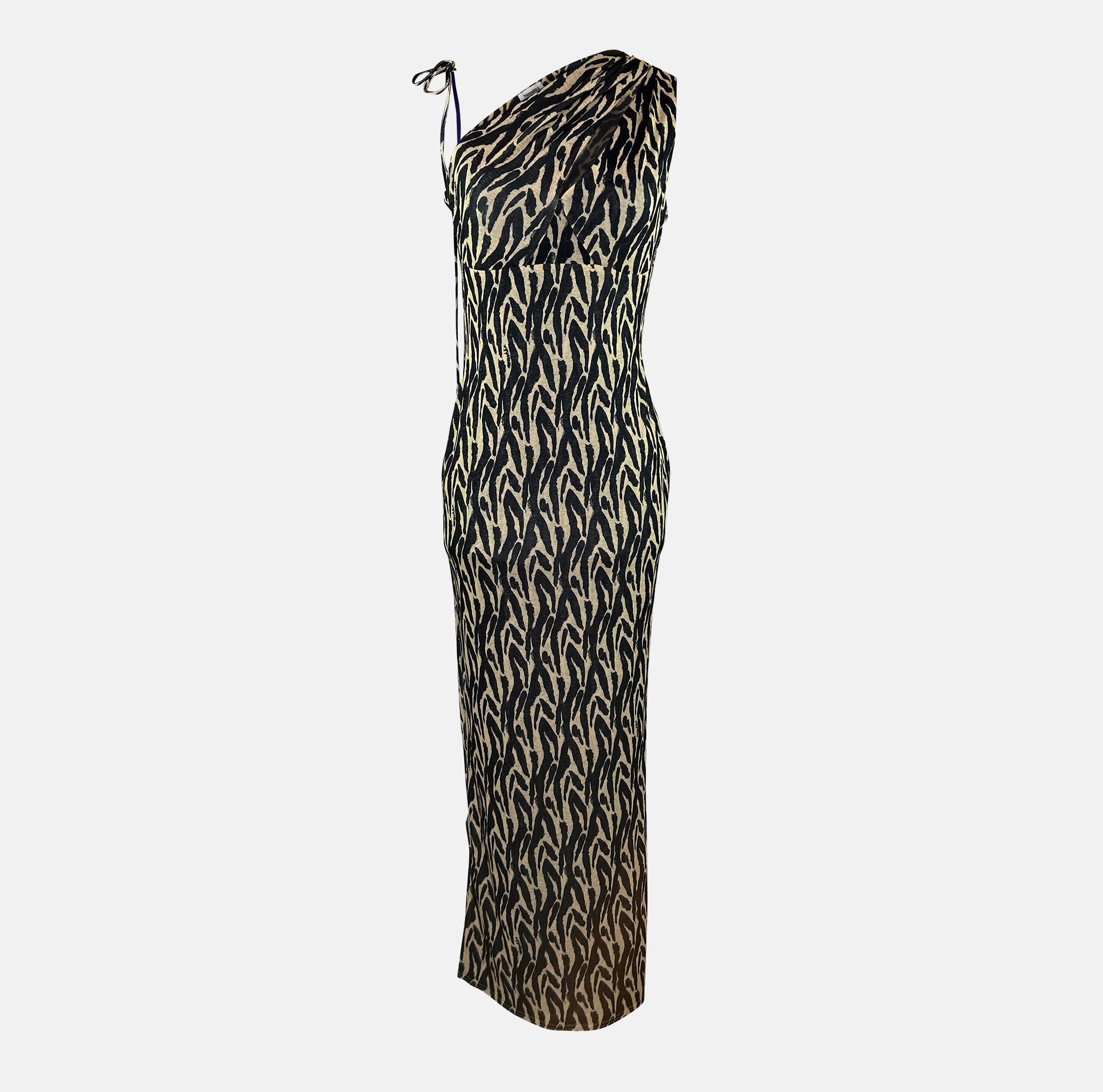 Nanushka Camille Maxi Dress Front Animal Print Wedding Guest and Party Dress 