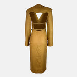 Nanushka Tan Farah Dress Camel Colour Wedding Summer Renatl 