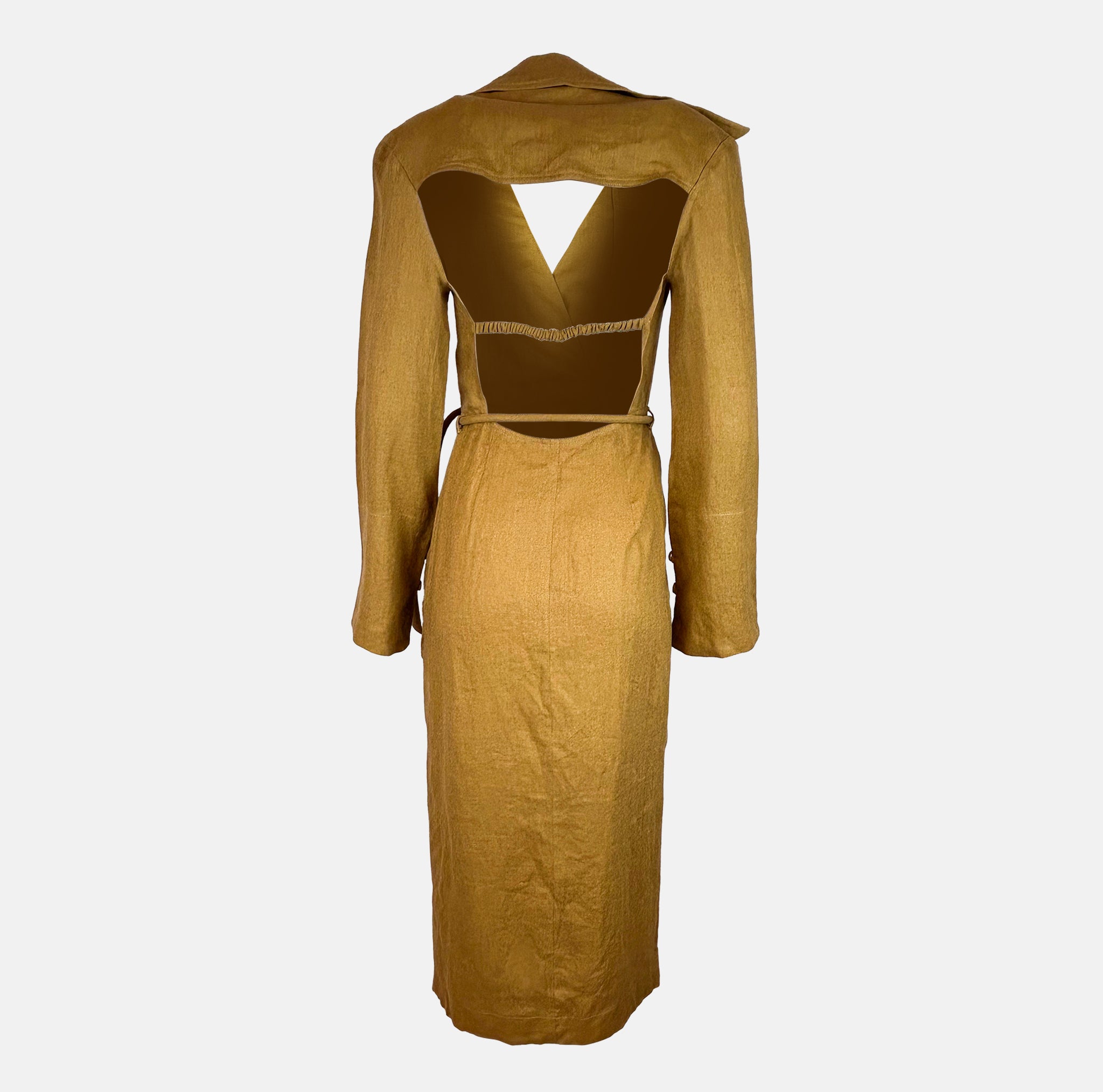 Nanushka Tan Farah Dress Camel Colour Wedding Summer Renatl 