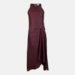 Reiss Satin Drape Tuck Midi Dress Wedding Business Rental 