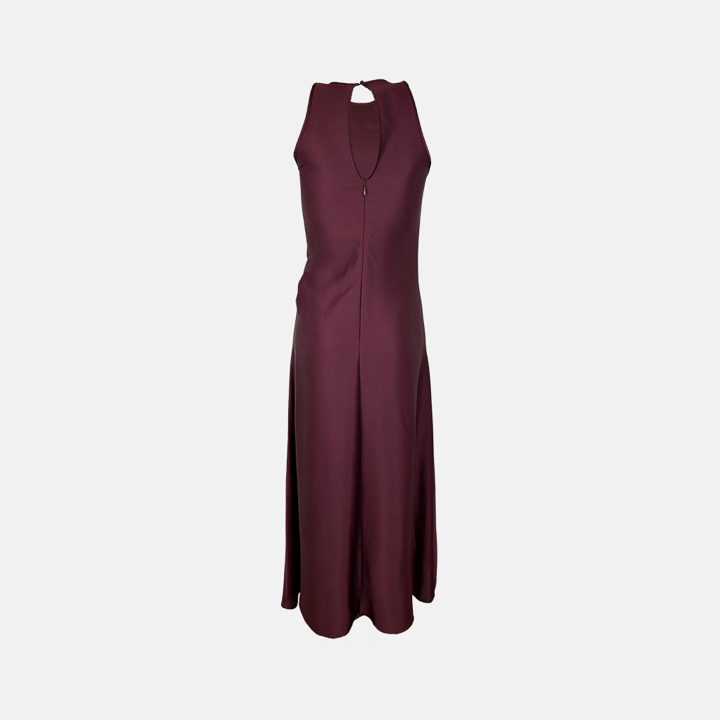 Reiss Satin Drape Tuck Midi Dress is an elegant midi dress Green wedding and business dress for rental 