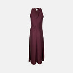 Reiss Satin Drape Tuck Midi Dress is an elegant midi dress Green wedding and business dress for rental 