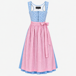 Berwin & Wolff blue and pink vintage Dirndl for Oktoberfest rental in Munich