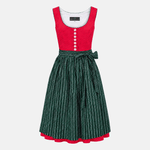 Berwin & Wolff red and dark green Dirndl for Oktoberfest rental in Munich