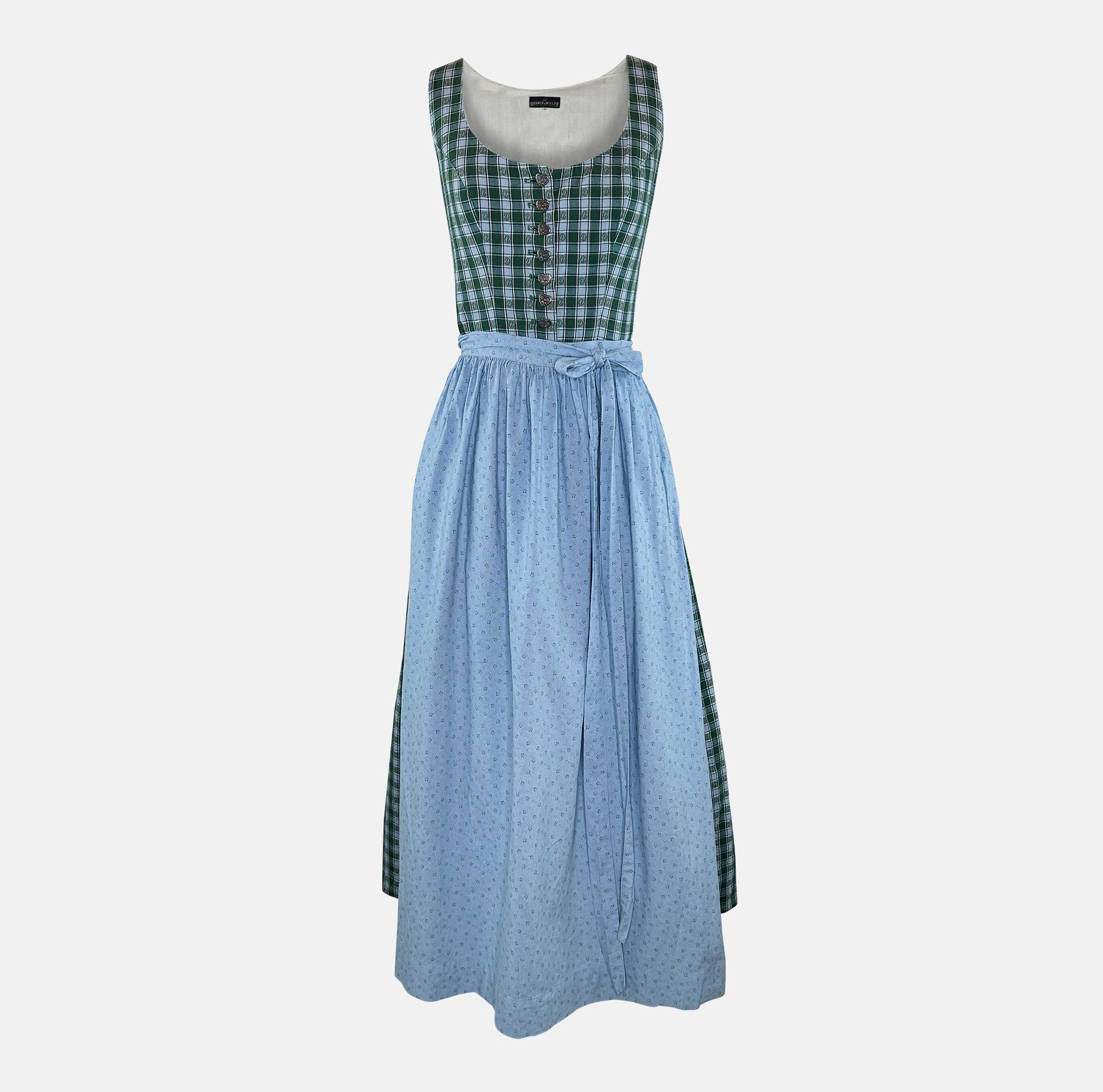 checkered_blue_and_green_Berwin&Wolff_Dirndl_Dress_for_rent
