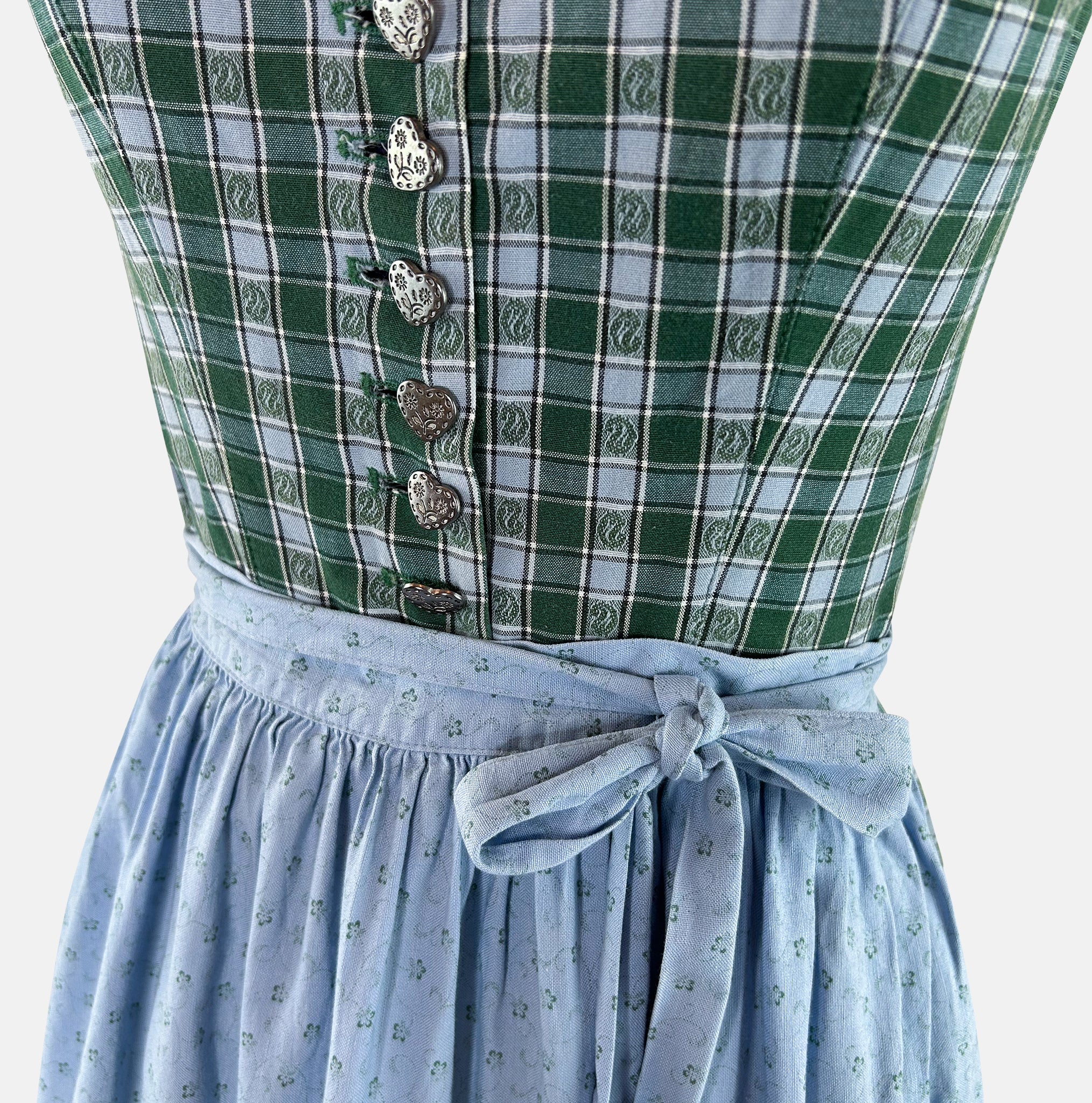 checkered_blue_and_green_Berwin&Wolff_Dirndl_Dress_for_rent_detail