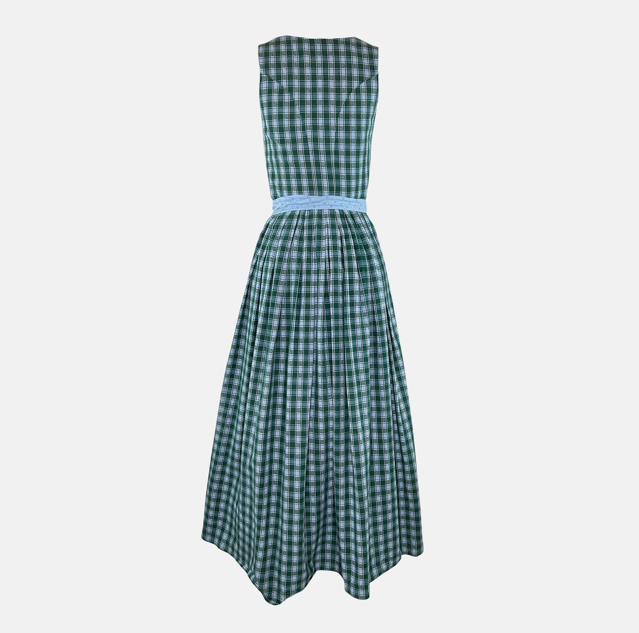 checkered_blue_and_green_Berwin&Wolff_Dirndl_Dress_for_rent_detail_back
