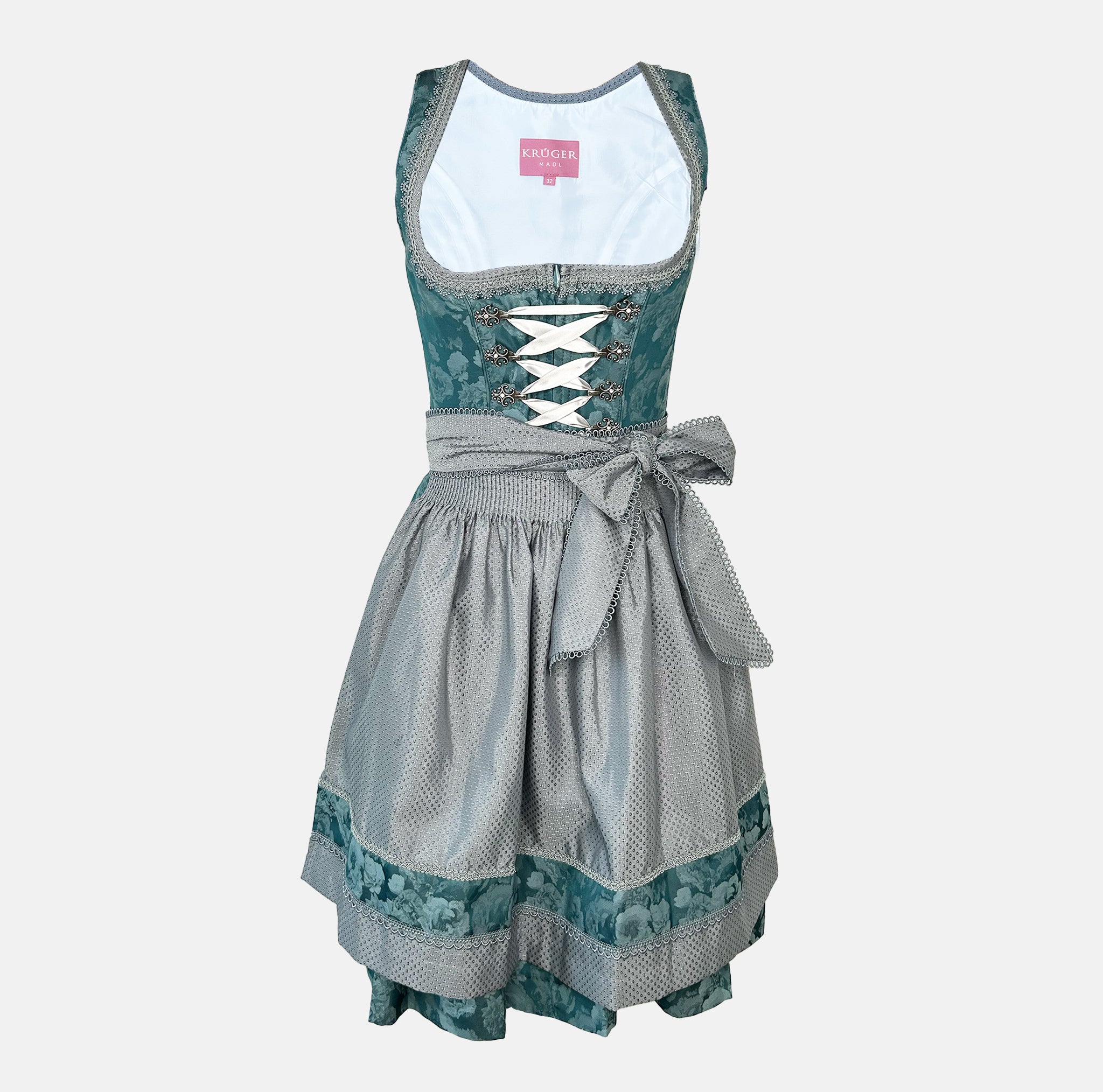 Affordable dirndl dress rental in Munich or online. Rent the elegant Krüger Dirndl in patrol—perfect for Oktoberfest and events. Book your dirndl cheap today!